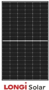 LONGI LR4-60HIH monocrystalline 370Wp module - Half-cut 1755 x 1038 x 35mm - black frame