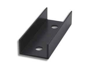 Łącznik do szyn montażowych 120mm czarny