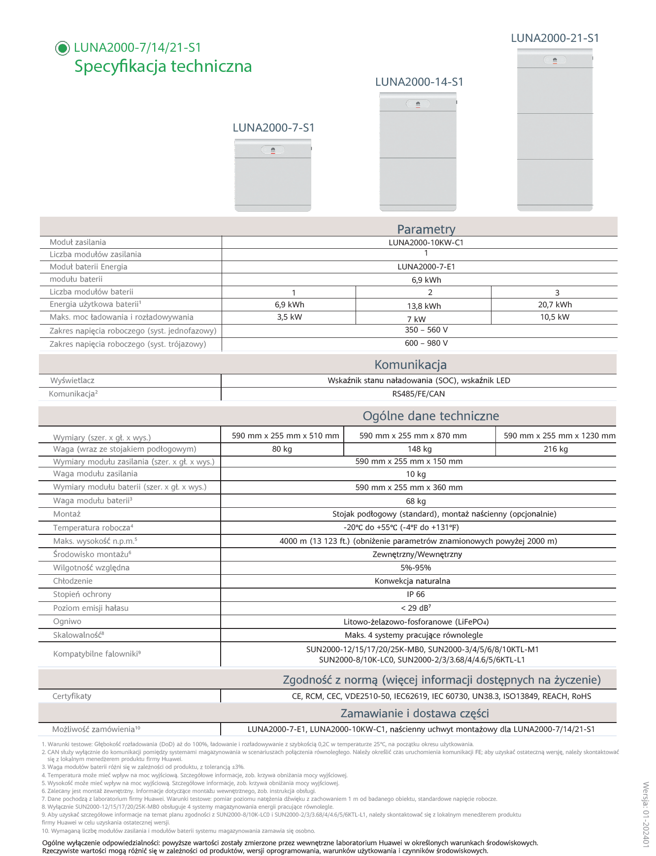 Magazyn Energii Huawei Luna2000 7/14/21